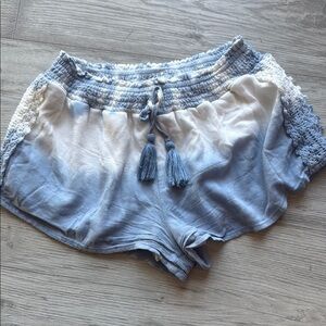 Ocean Drive High Waist Blue and White Shorts